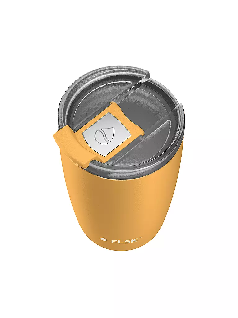 FLSK | Isolierbecher - Thermosbecher CUP Coffee to go-Becher 0,35l Sunrise | gelb