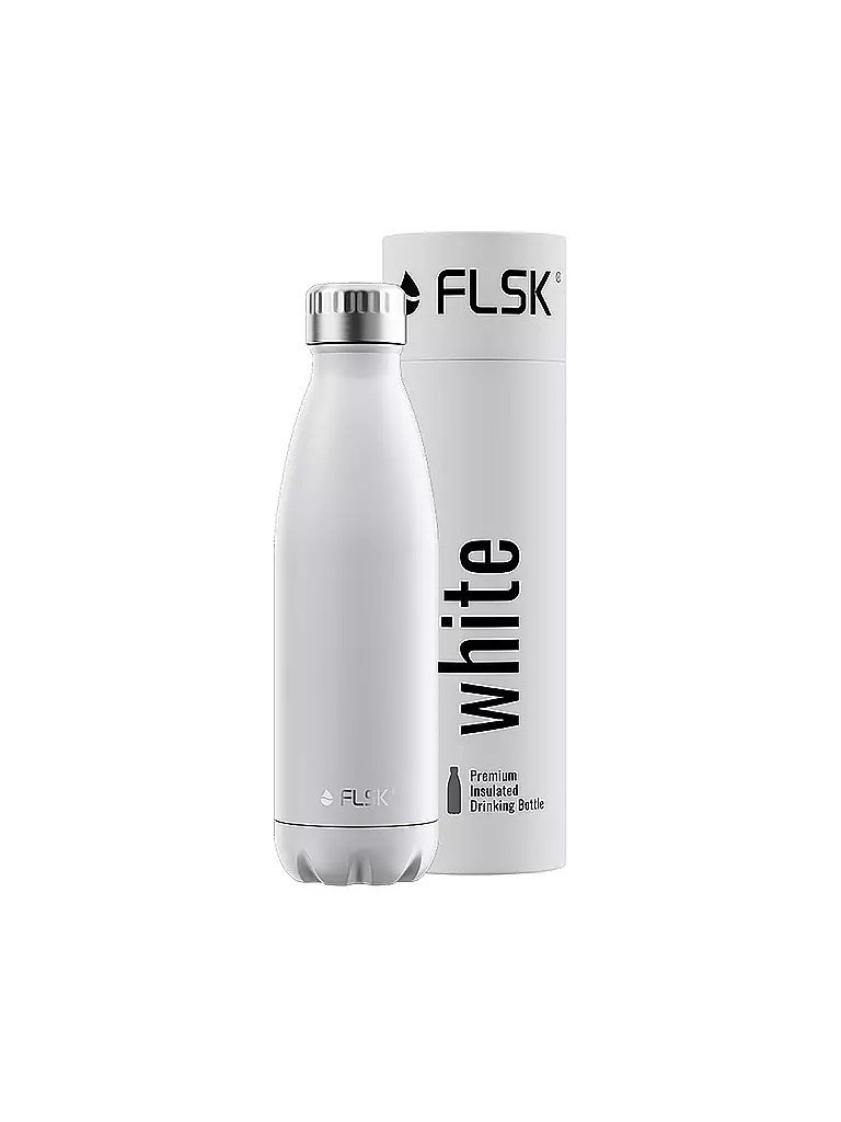 FLSK | Isolierflasche - Thermosflasche 0,5l Edelstahl White | weiss