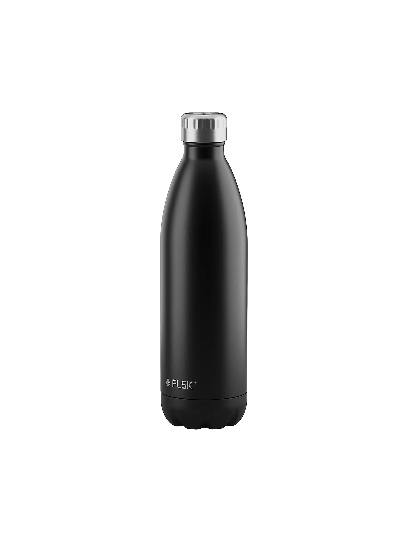 FLSK | Isolierflasche - Thermosflasche 1l Stainless | schwarz
