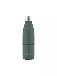 FLSK | Isolierflasche - Trinkflasche mit Becher 0,7l Trail-Orange | dunkelgrün