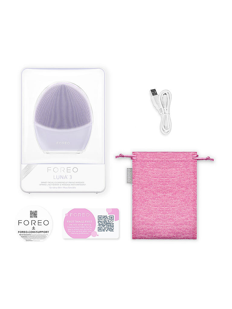 FOREO | LUNA™ 3 sensitive skin  - Gesichtsreinigungs- und Massagegerät für empfindliche Haut | lila