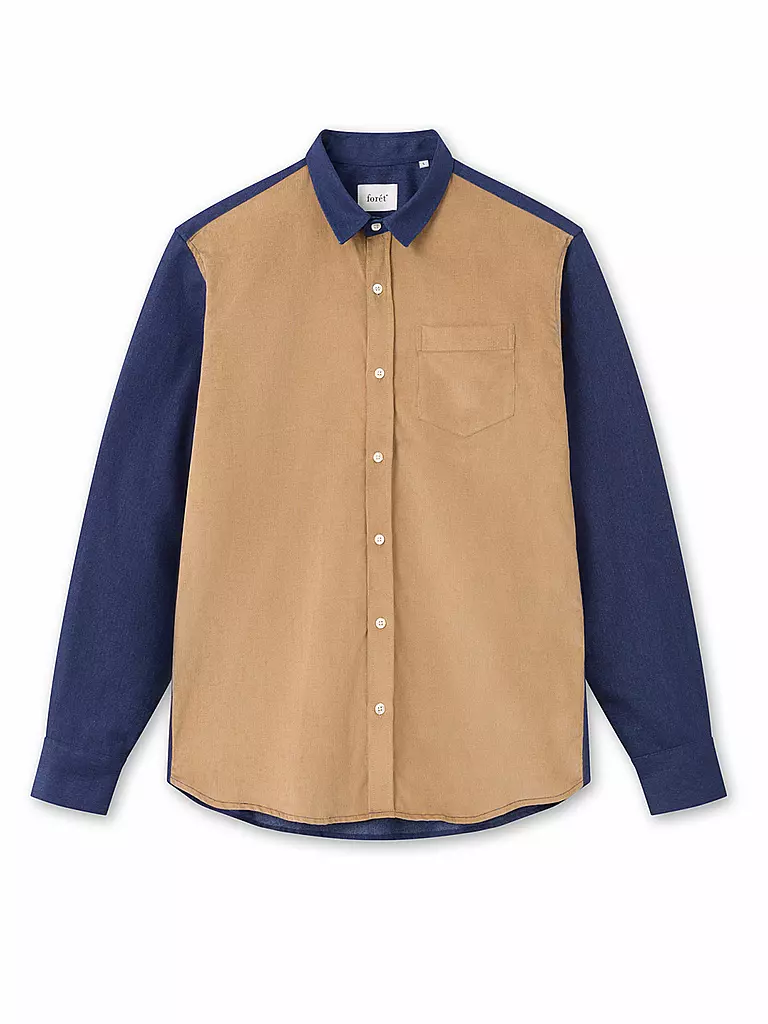 FORET | Hemd Overshirt Tin | blau