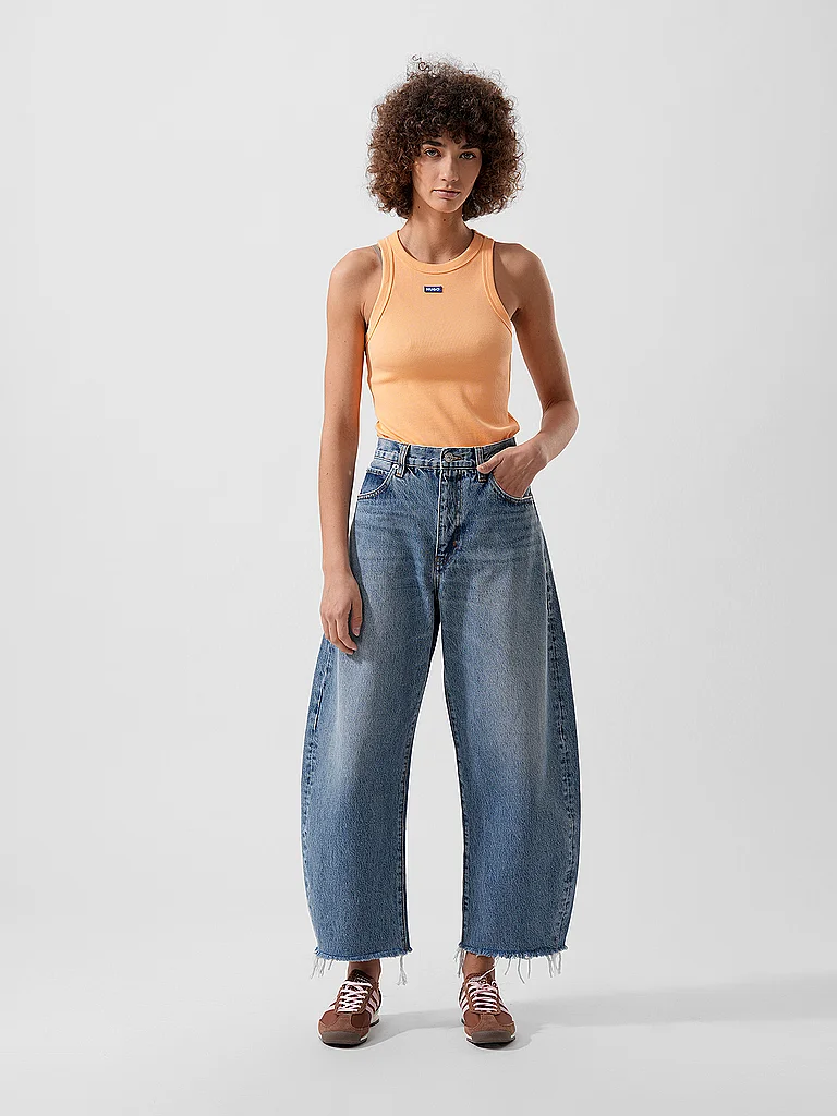 FRAME The Bubble Crop Balloon Fit Jeans Blue 26 2