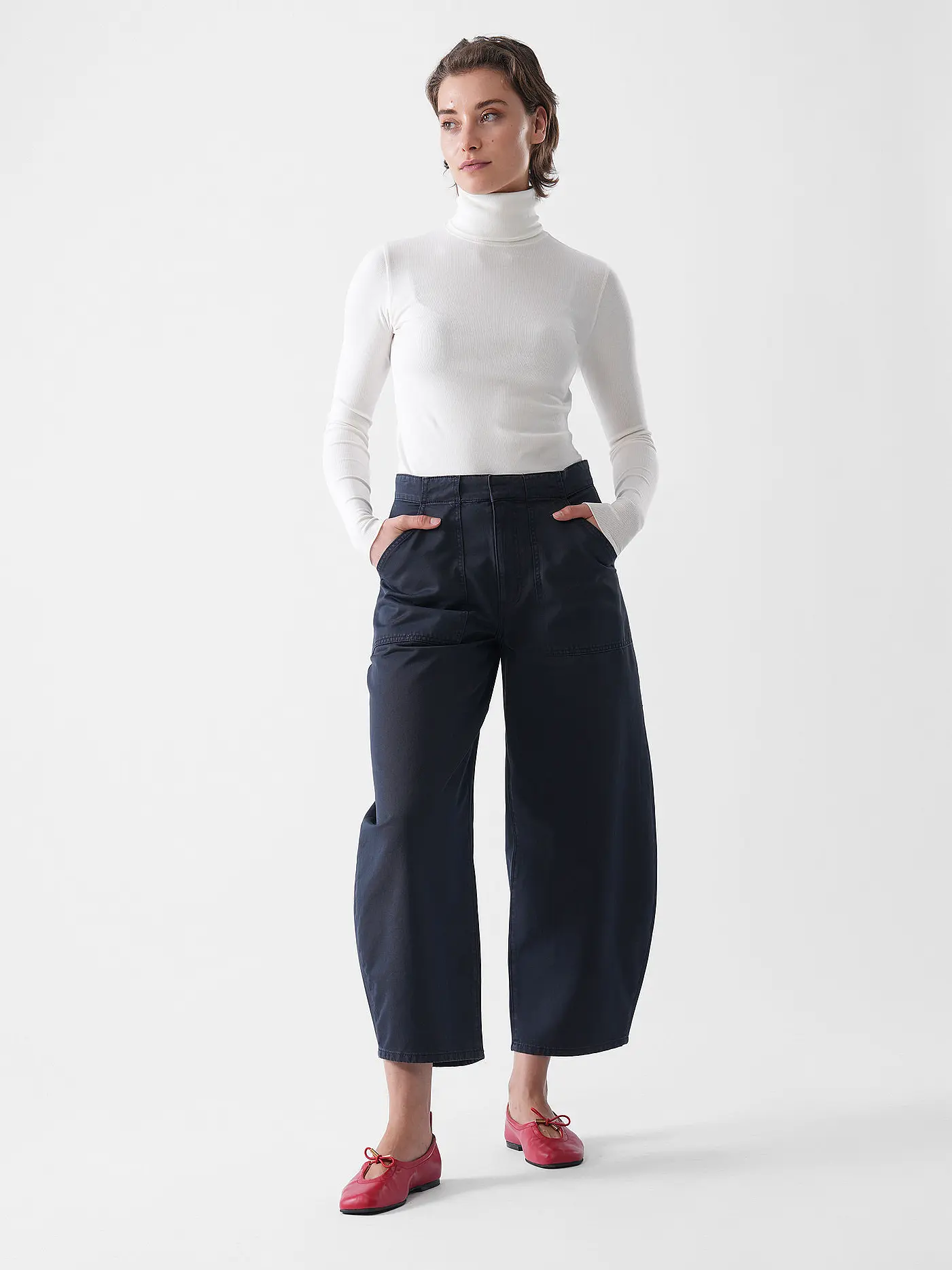 FRAME | Jeans Flared Fit THE BARREL | dunkelblau