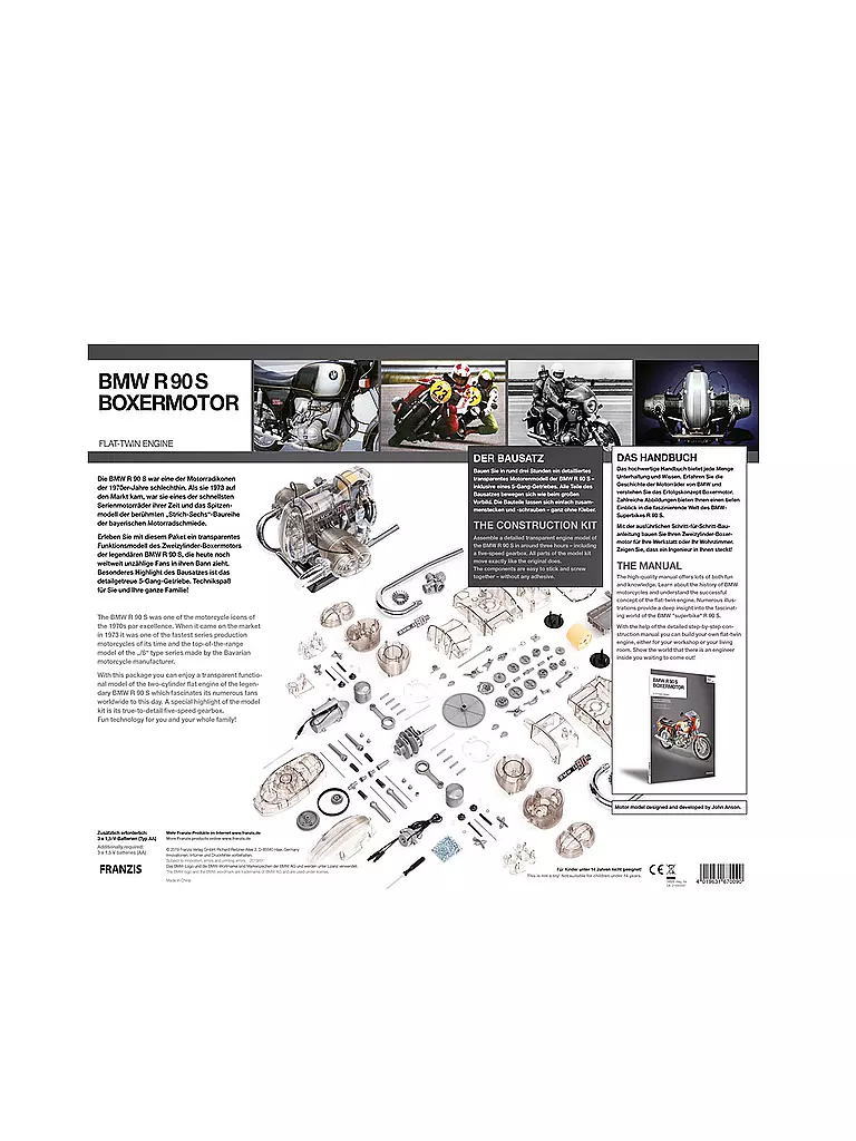 FRANZIS | BMW R90S Motorbausatz | keine Farbe