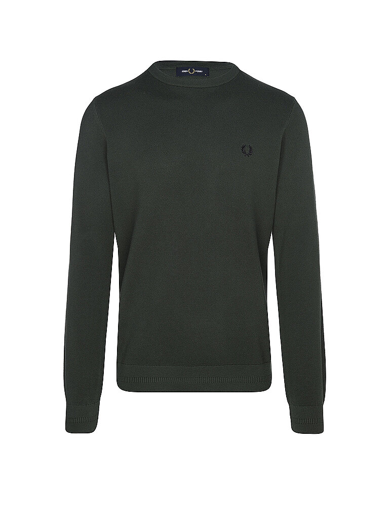 FRED PERRY Pullover dunkelgrün