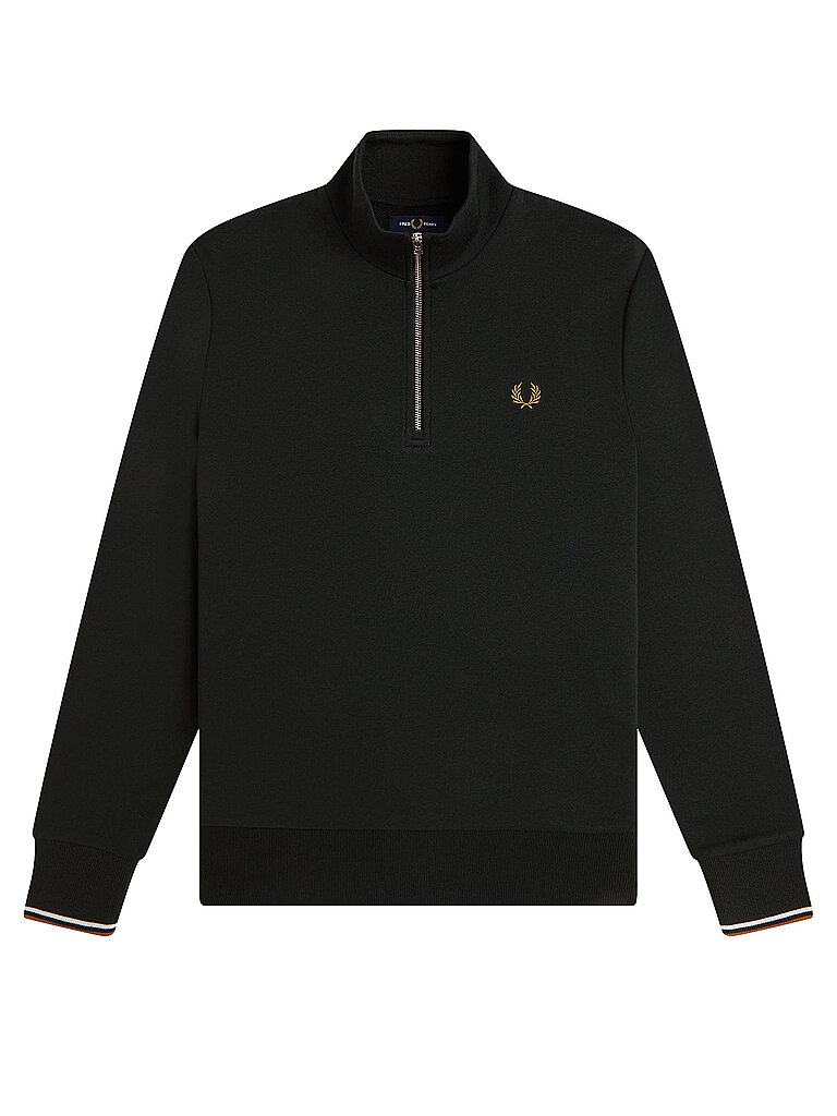 FRED PERRY Troyer Sweater  dunkelgrün | L