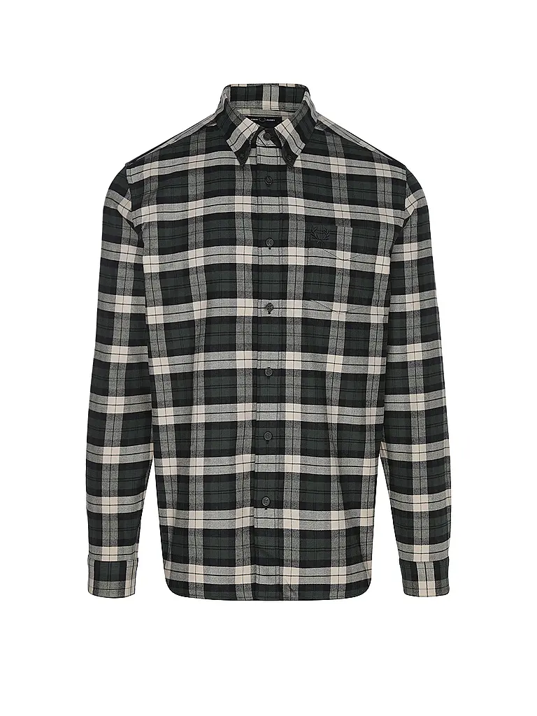 FRED PERRY | Hemd Regular Fit  | Dunkelgrün