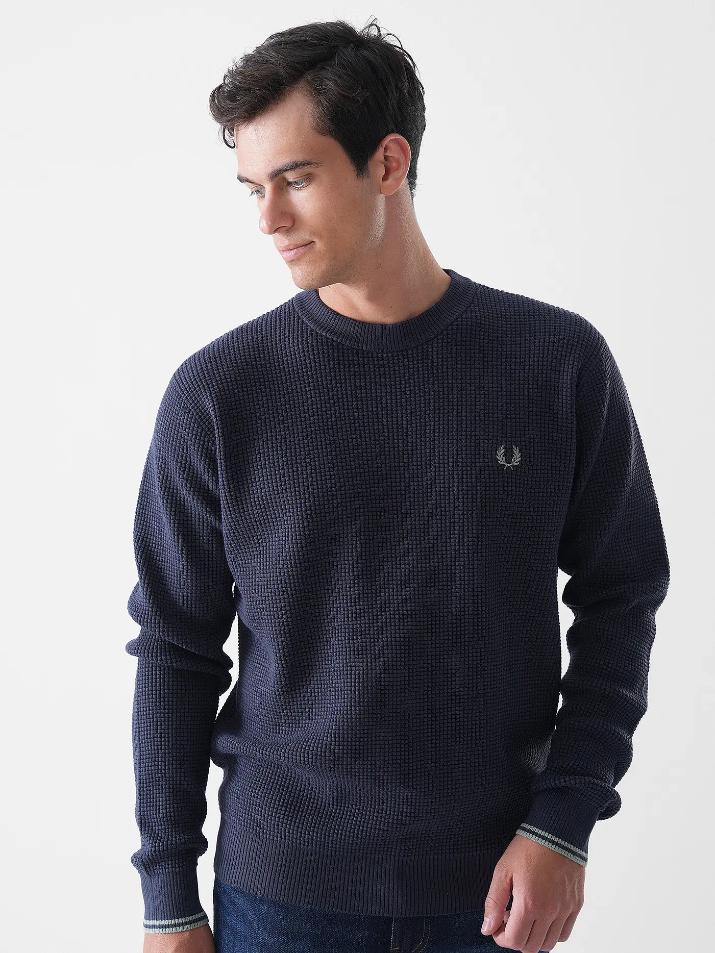 FRED PERRY | Pullover STITCH | blau