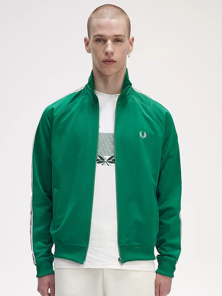 FRED PERRY | Sweatjacke  | grün