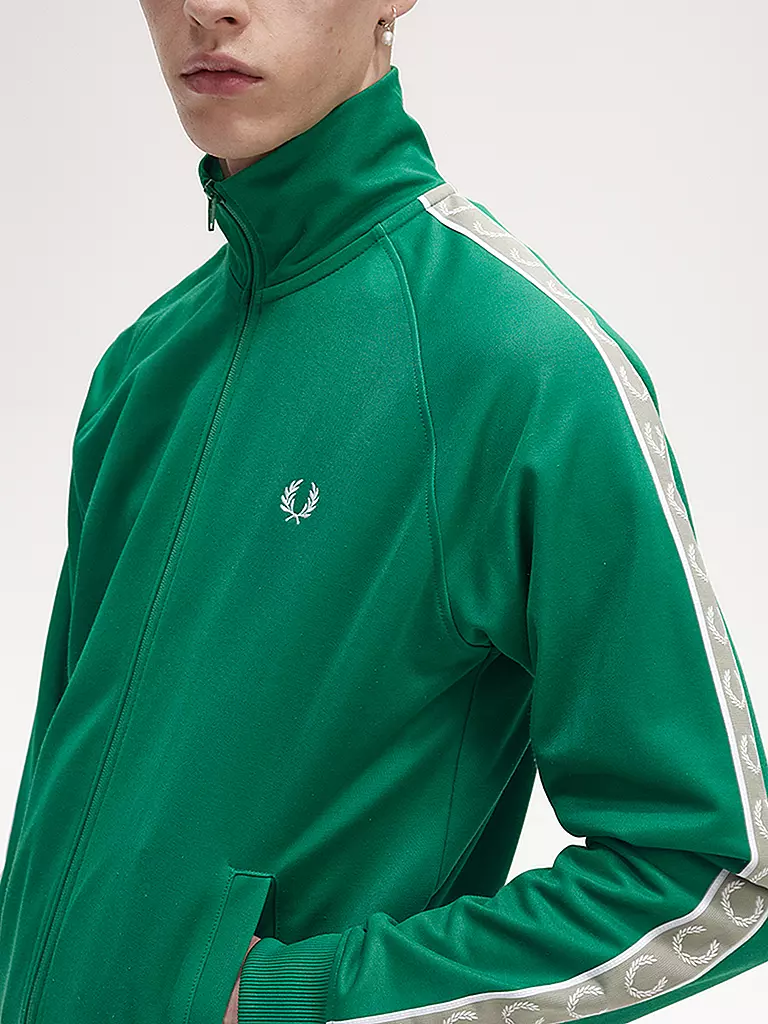 FRED PERRY | Sweatjacke  | grün