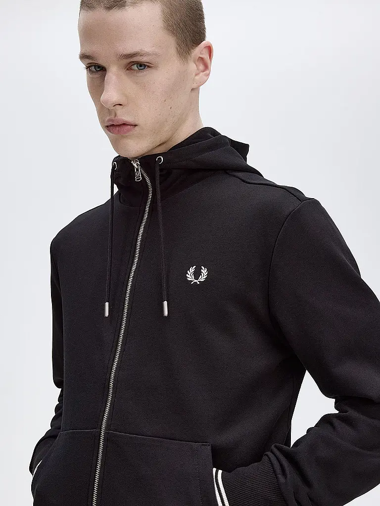 FRED PERRY | Sweatjacke  | schwarz
