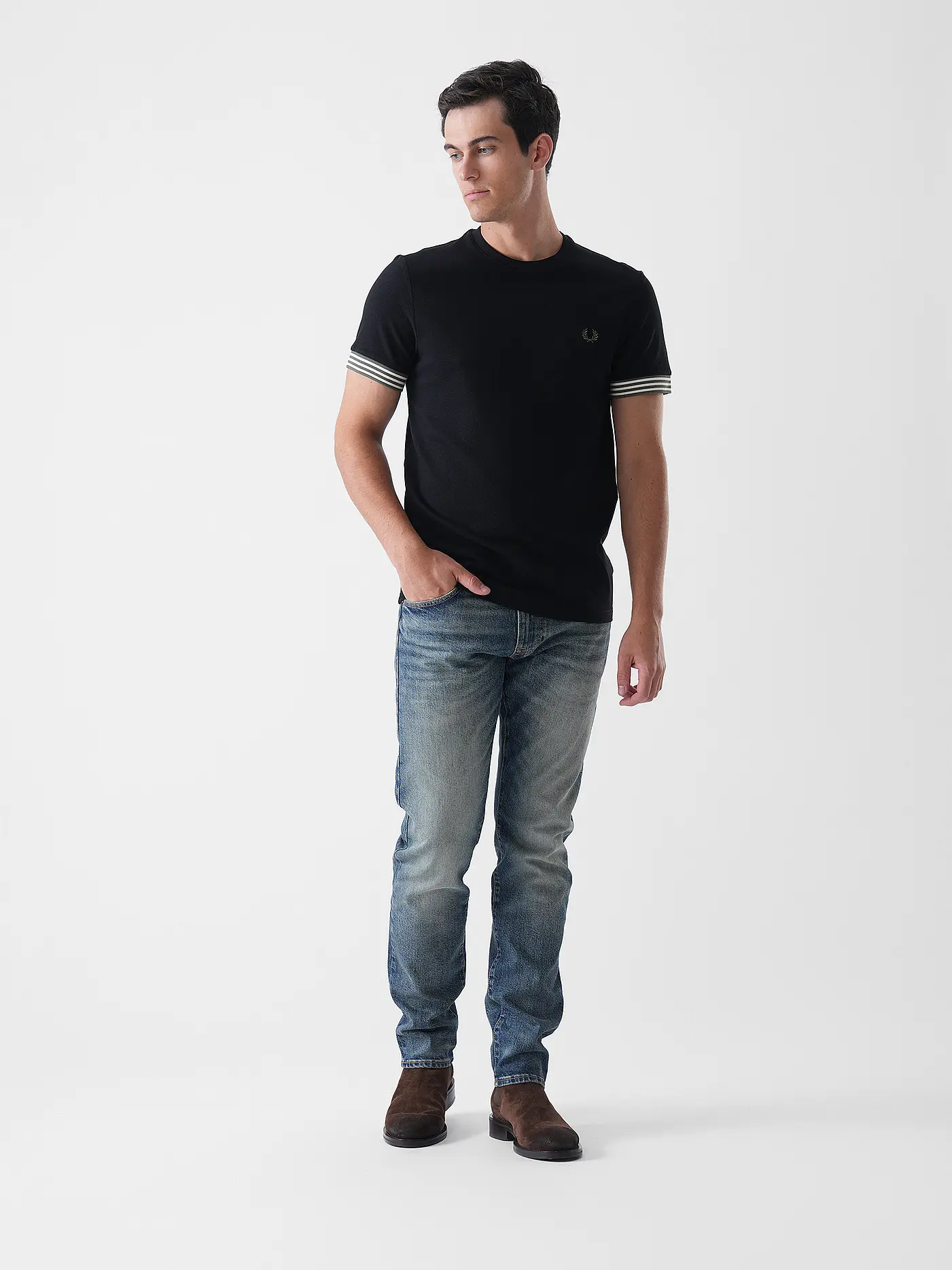 FRED PERRY | T-Shirt  | schwarz