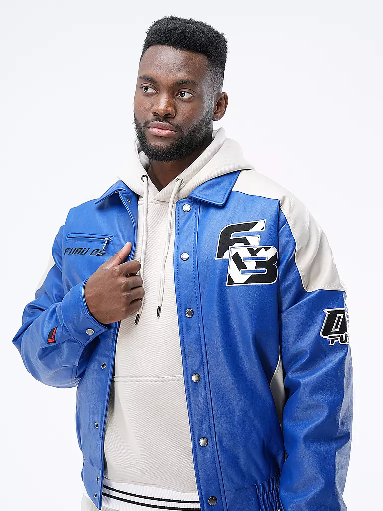FUBU | Jacke in Lederoptik | blau