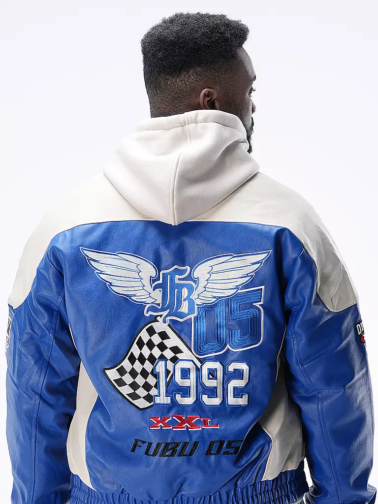 FUBU | Jacke in Lederoptik | blau