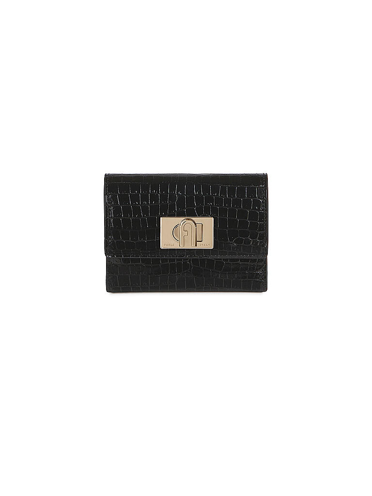 FURLA | Ledergeldbörse 1927 Compact Wallet  M | schwarz