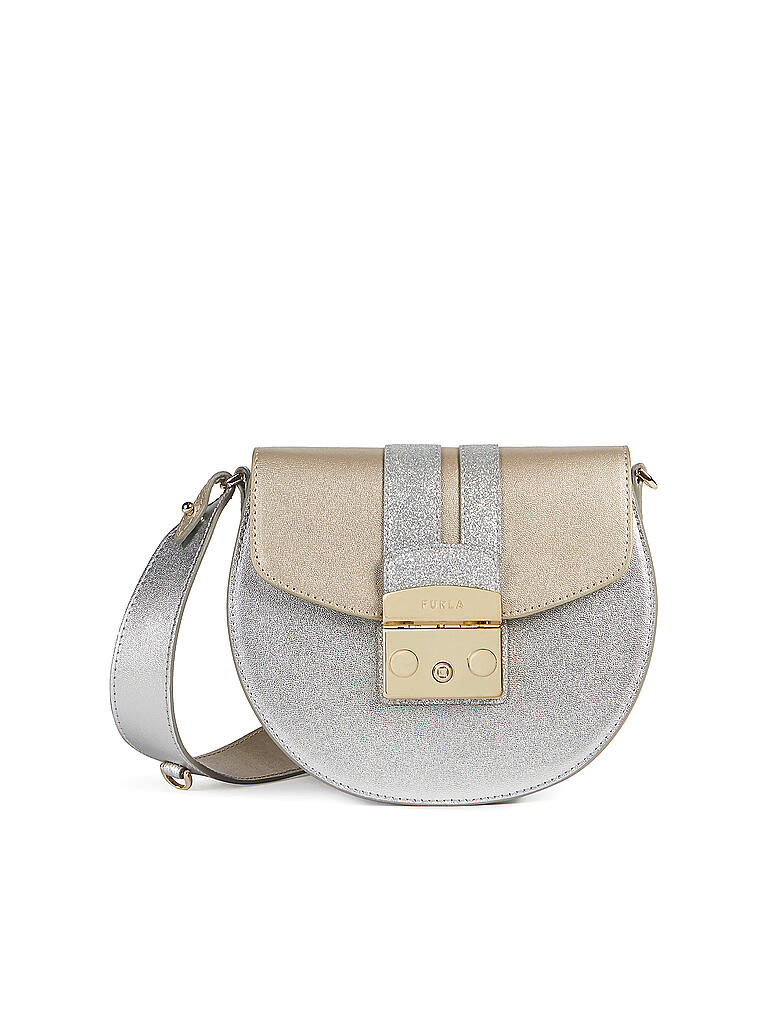 FURLA | Ledertasche - Crossbody " Metropolis " | silber