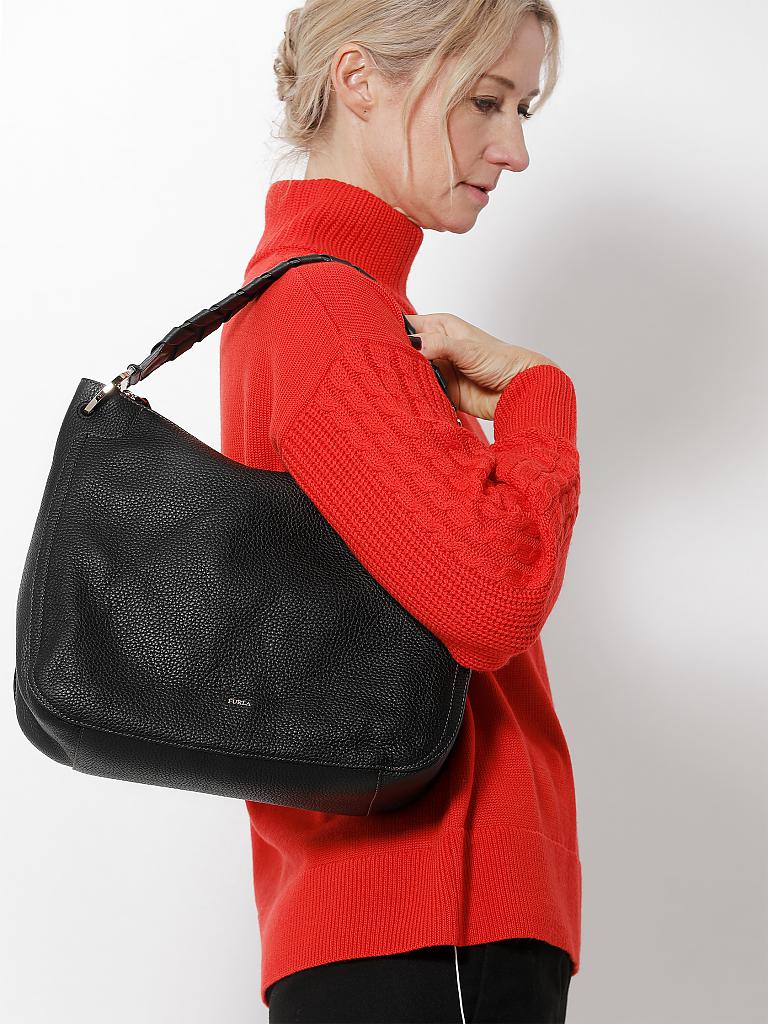 FURLA | Ledertasche - Hobo "Rialto" | schwarz