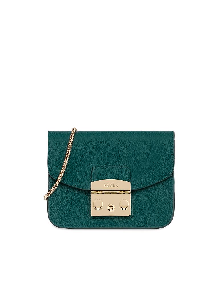FURLA | Ledertasche - Minibag "Metropolis" | grün
