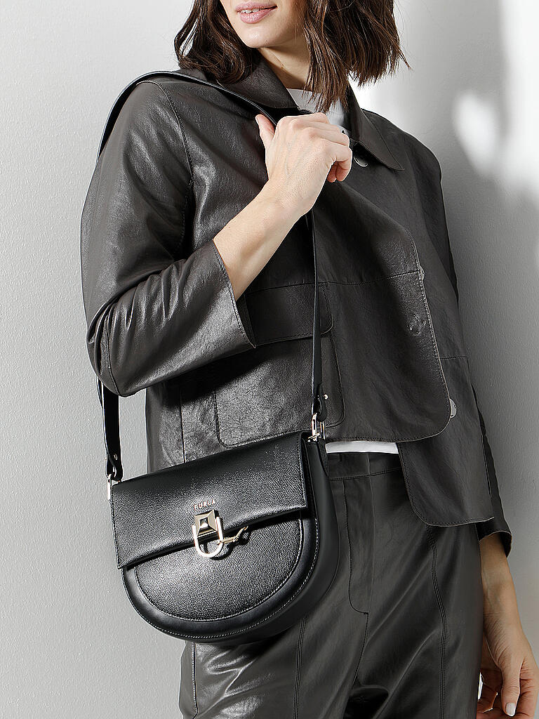 FURLA | Ledertasche - Minibag  " Miss S " | schwarz