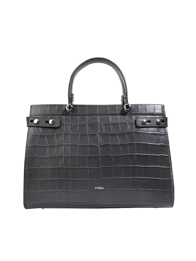 FURLA | Ledertasche - Shopper "Lady M" M | grau