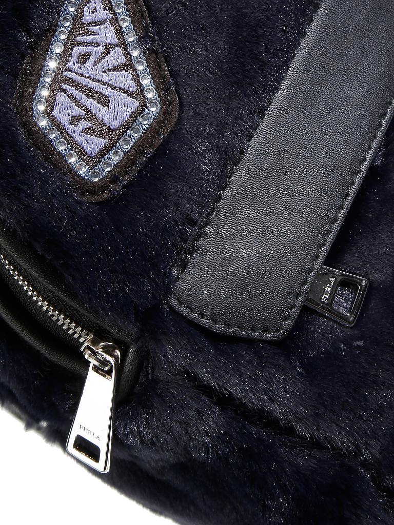 FURLA | Mini-Rucksack in Felloptik "Favola" | blau