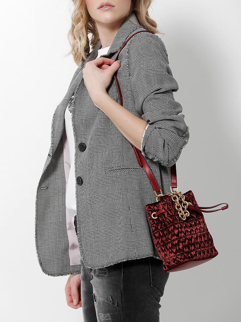 FURLA | Samttasche - Mini-Beuteltasche "Stacy Cometa" | rot
