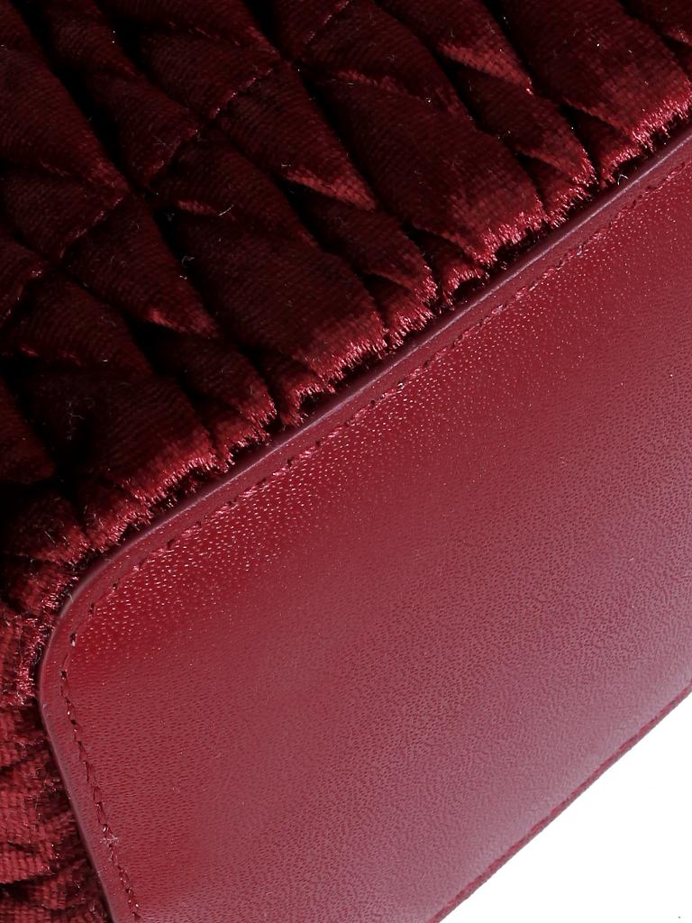 FURLA | Samttasche - Mini-Beuteltasche "Stacy Cometa" | rot