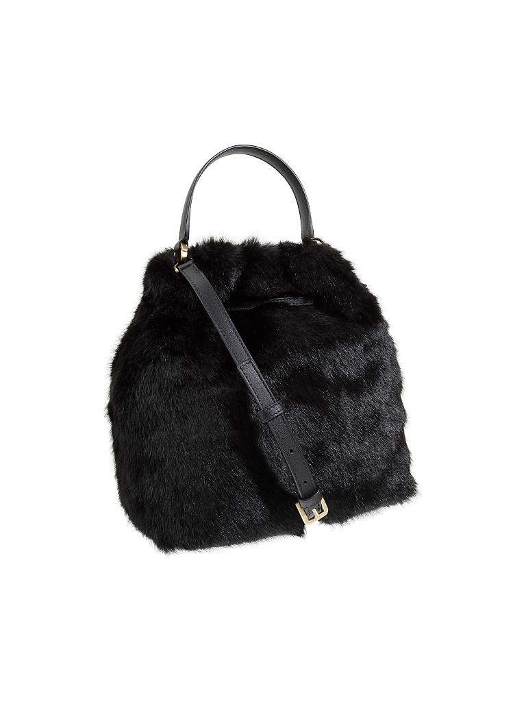 FURLA | Tasche in Felloptik - Beuteltasche "Stacy Nuvola" | schwarz