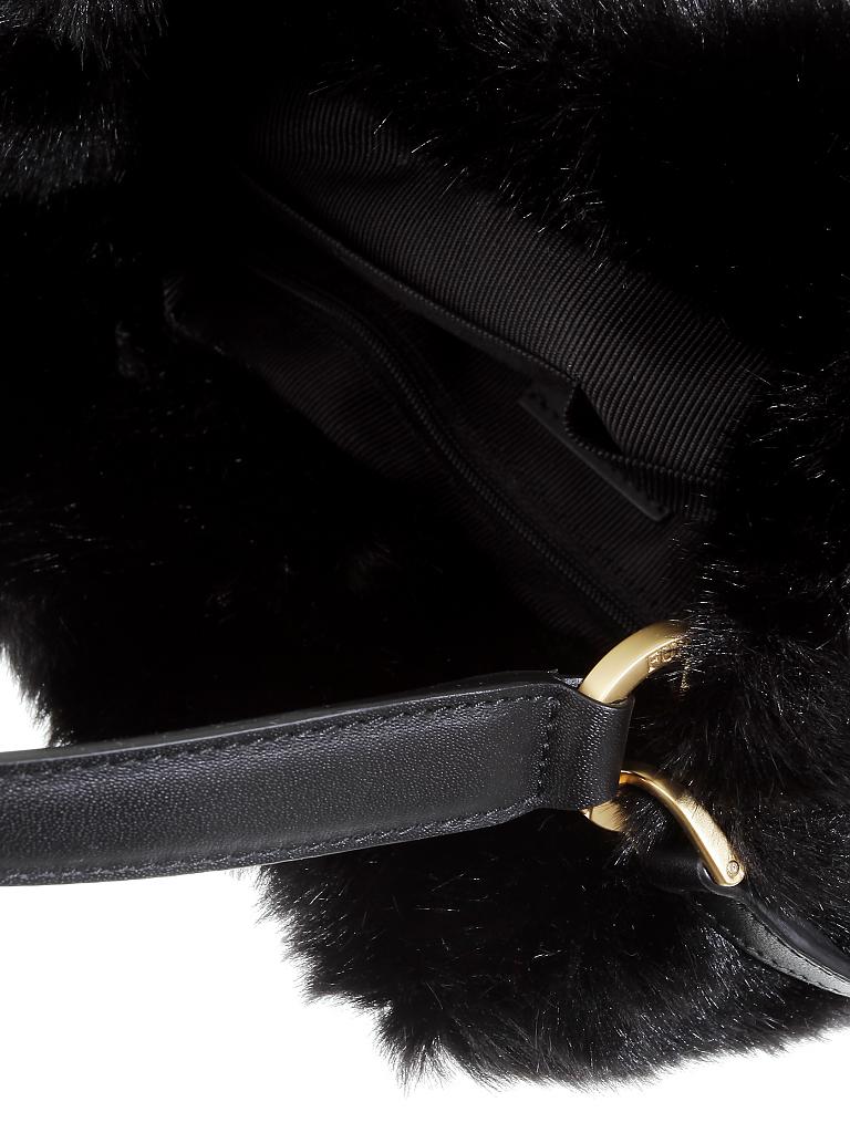 FURLA | Tasche in Felloptik - Beuteltasche "Stacy Nuvola" | schwarz