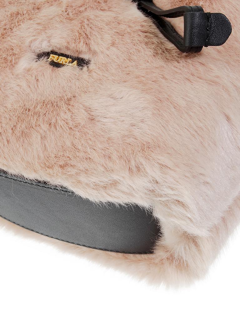 FURLA | Tasche in Felloptik - Beuteltasche "Stacy Nuvola" | rosa