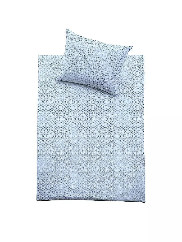 FUSSENEGGER | Satin Bettwäsche Tencel 70x90cm/140x200cm Blau | hellblau