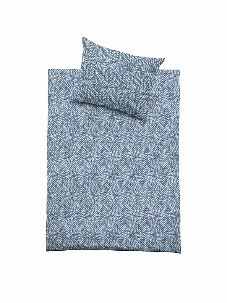 FUSSENEGGER | Satin-Bettwäsche Carola kbA 70x90cm/140x200cm Blau | blau