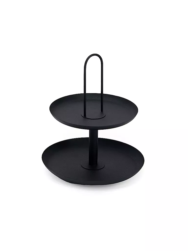 FYNCH HATTON | Etagere 2-stufig 30x37cm MAANDAZI  elephant grey | hellgrau