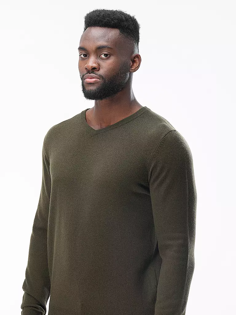 FYNCH HATTON | Kaschmirpullover  | olive