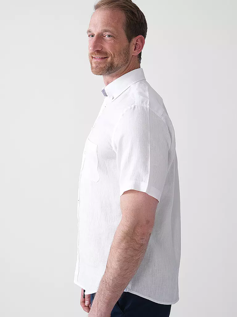 FYNCH HATTON | Leinenhemd Casual Fit | weiss