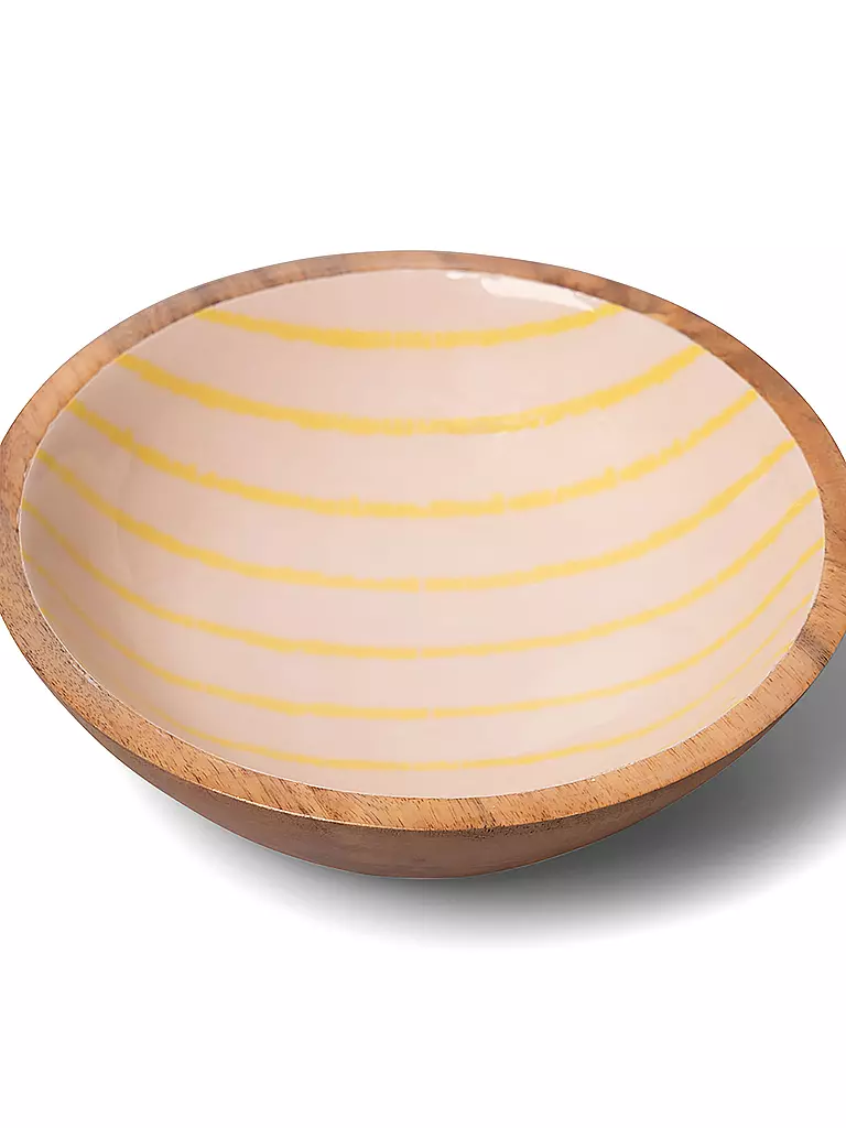 FYNCH HATTON | Schüssel 30cm SINGITA Lemon Stripe  | gelb