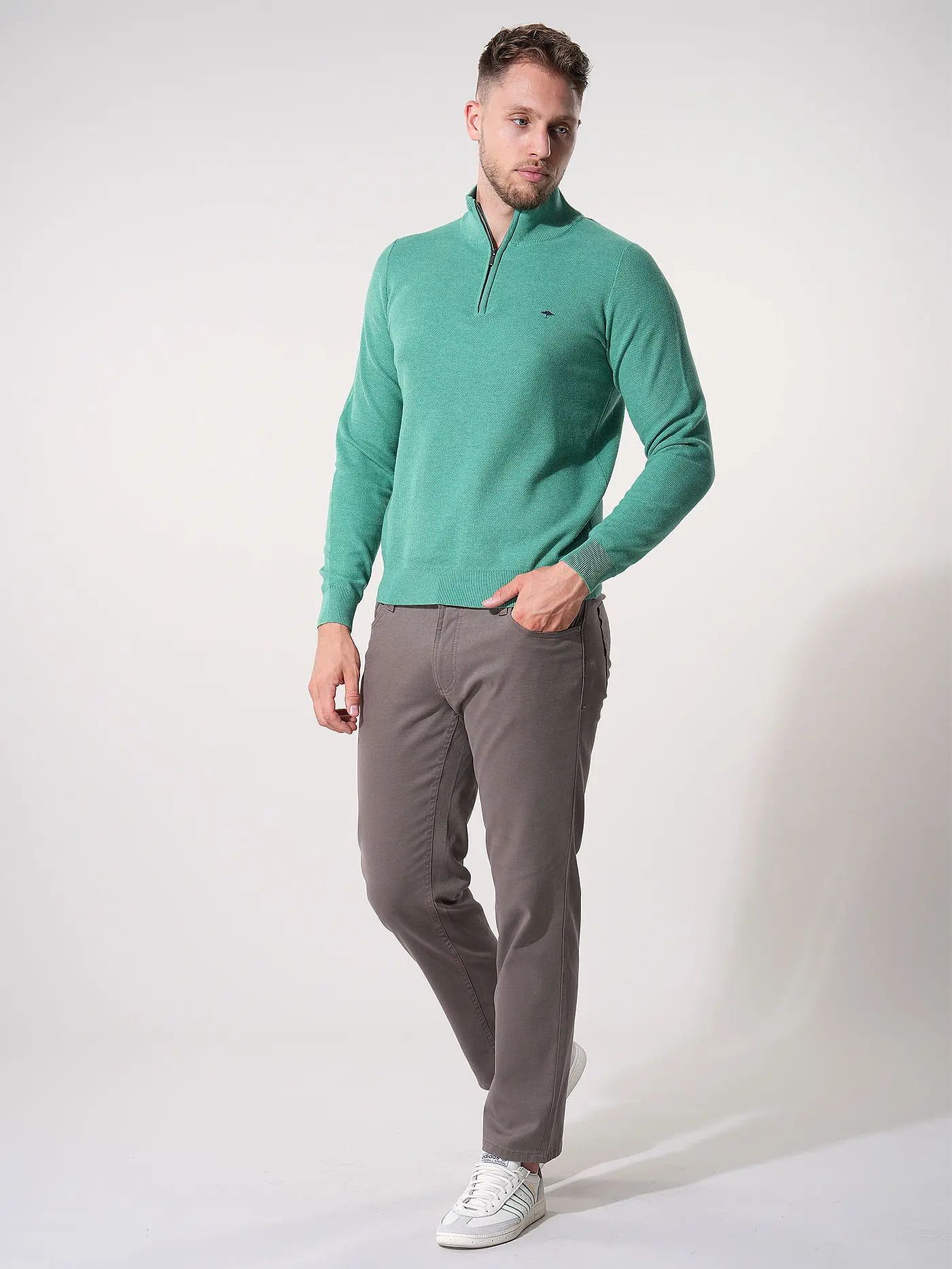 FYNCH HATTON | Troyer Pullover | grün