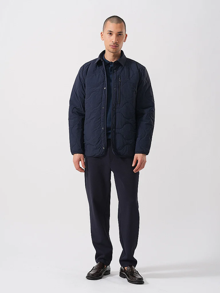 fynch-hatton Men's Quilted Jacket Dark Navy Size S 2