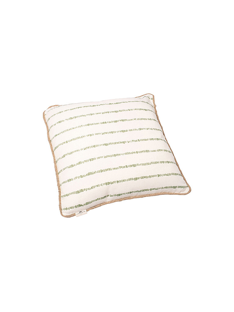 Kissen gefüllt KARIAMA 40x40cm Leaf Green Stripe dunkelgrün baby