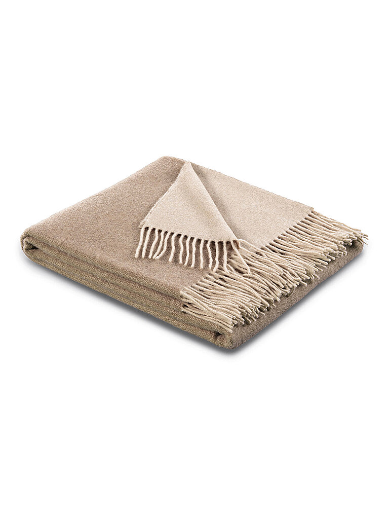 FYNCH-HATTON Wolldecke - Plaid KIBO 130x170cm Nature Sand beige