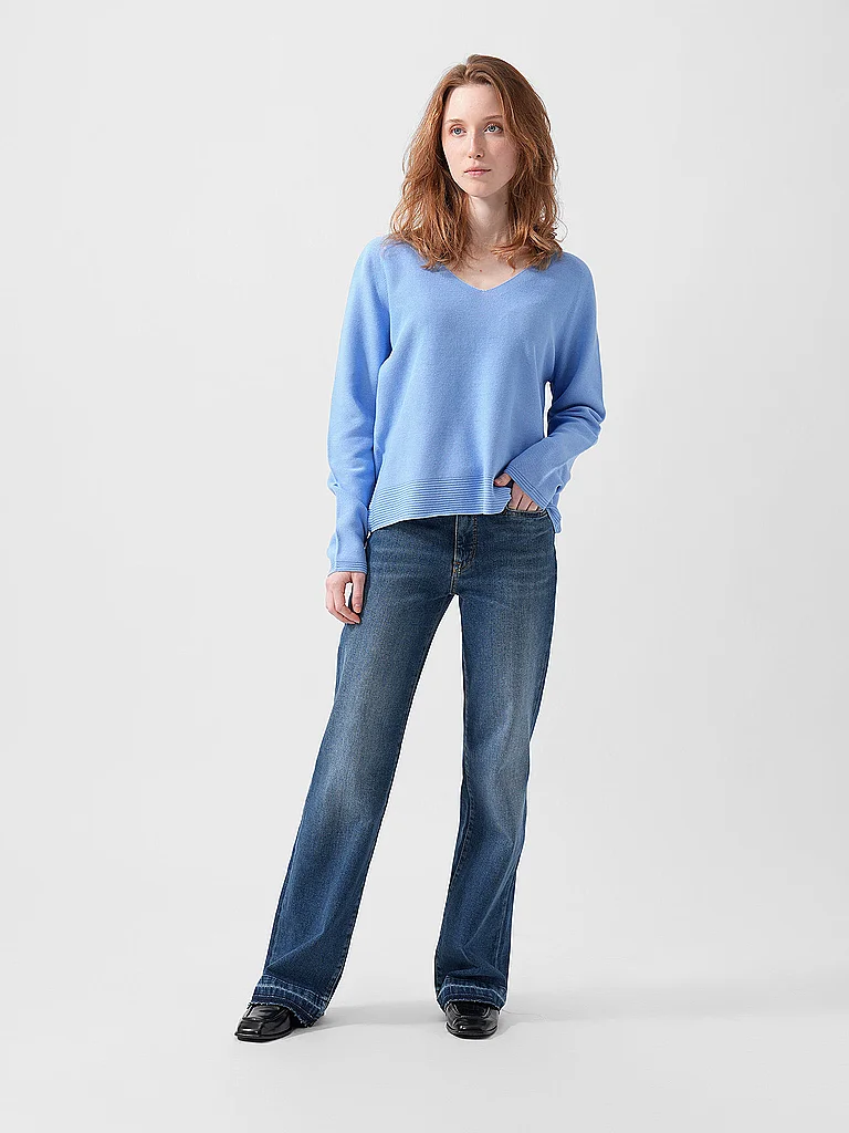 Fynch Hatton 26137206 V-Neck Pullover Cornflower Blue L 6
