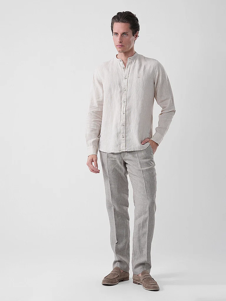 Fynch-Hatton Linen Shirt Sand Men Size S 2