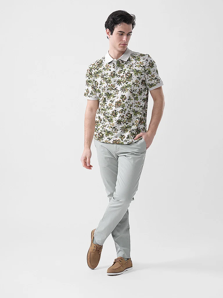 Fynch Hatton 1603705 Knit Polo Shirt Offwhite XL 7