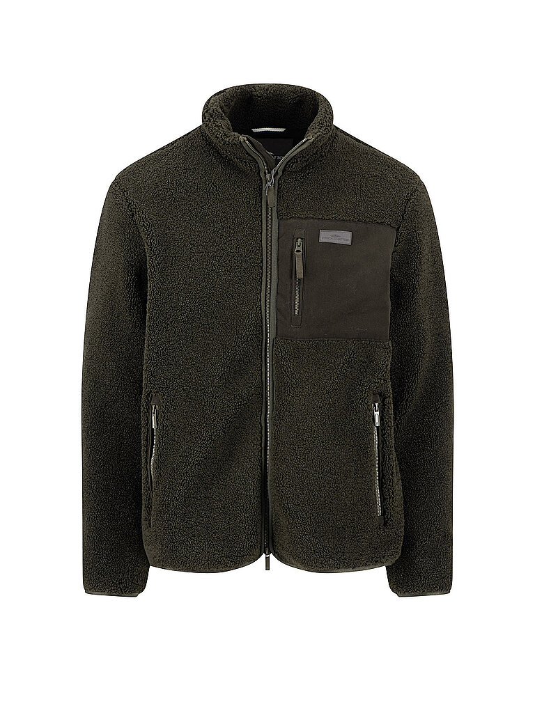 FYNCH-HATTON Jacke in Felloptik dunkelgrün | M