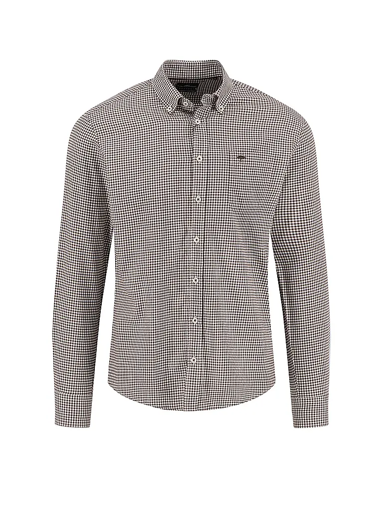 FYNCH-HATTON | Flanellhemd Regular Fit  | Braun
