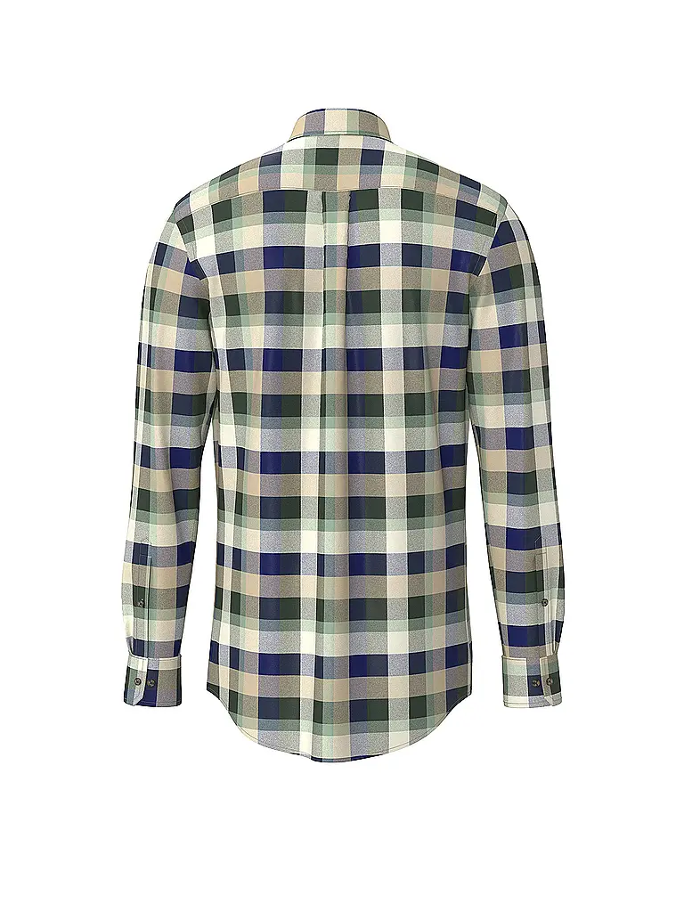 FYNCH-HATTON | Flanellhemd Regular Fit  | Dunkelgrün