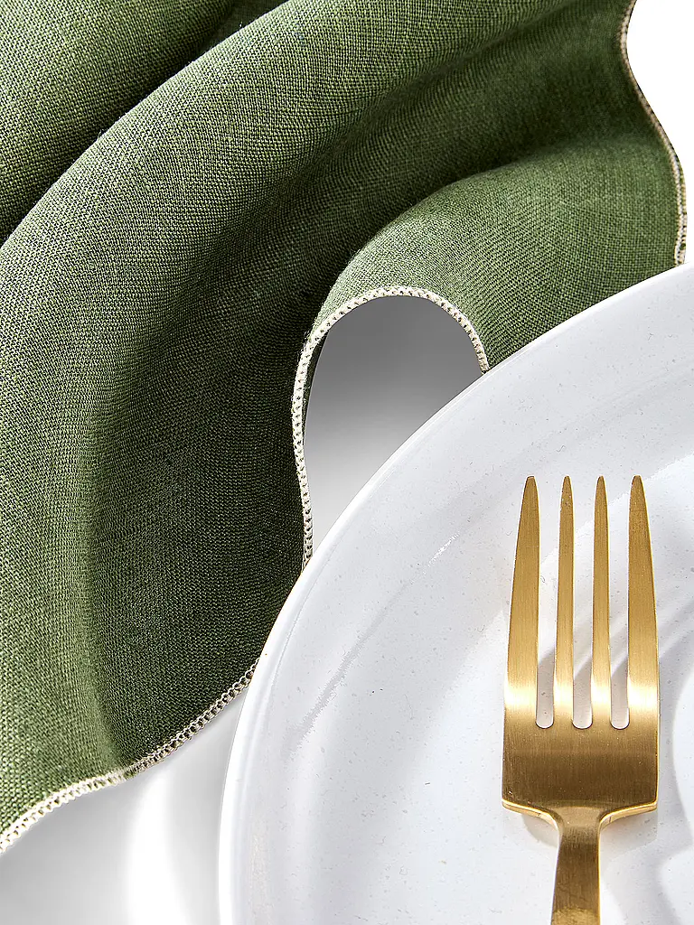 FYNCH-HATTON | Leinen-Servietten 4-tlg LUMO Kale | dunkelgrün