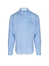 FYNCH-HATTON | Leinenhemd Casual Fit | blau