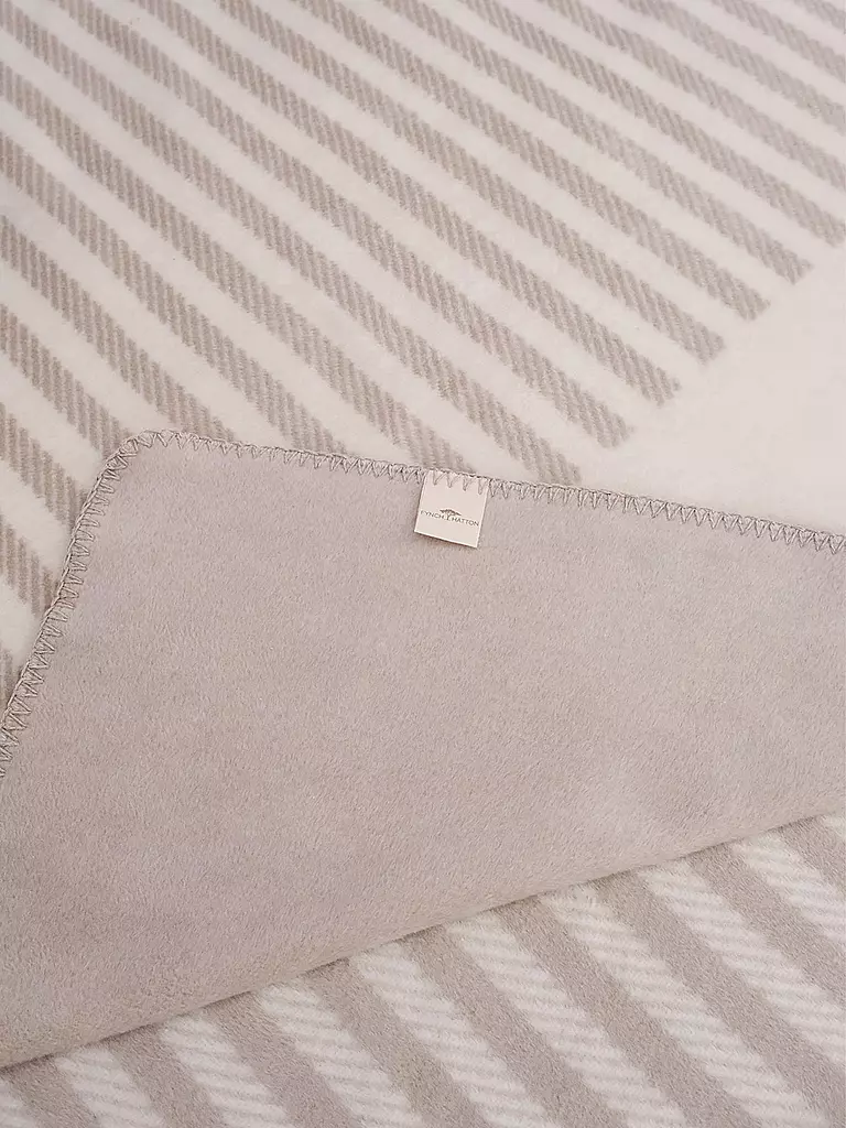 FYNCH-HATTON | Wohndecke 150x210cm KOMBERS STRIPED | hellgrau